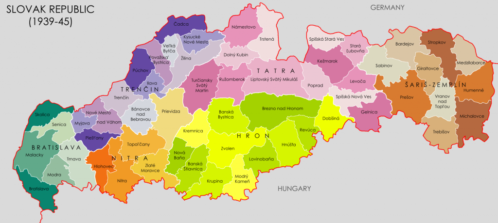 Administratívne členenie Slovenska 1938-1945