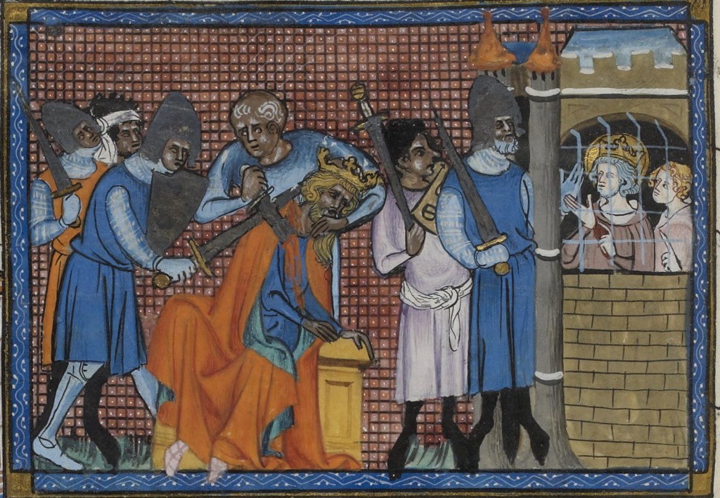 Vražda Túránšáha, vpravo zajatý Ľudovít IX.