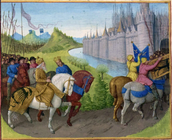 Arrivee des croises a Constantinople - Byzantský don Juan krvavo získal cisársky trón